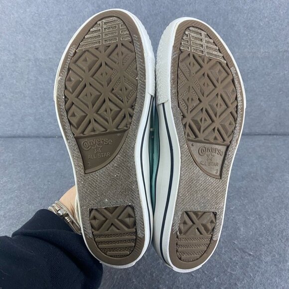 Converse Light Turquoise Low Top Sneakers Youth Size 3 - Picture 8 of 14